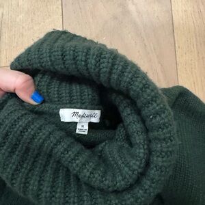 Madewell Deep Green Cowl Neck Sweater Size M